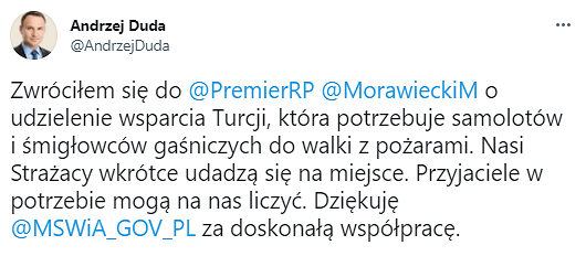 Szef BBN o pomocy dla Turcji w walce z pożarami - zdjęcie w treści artykułu
