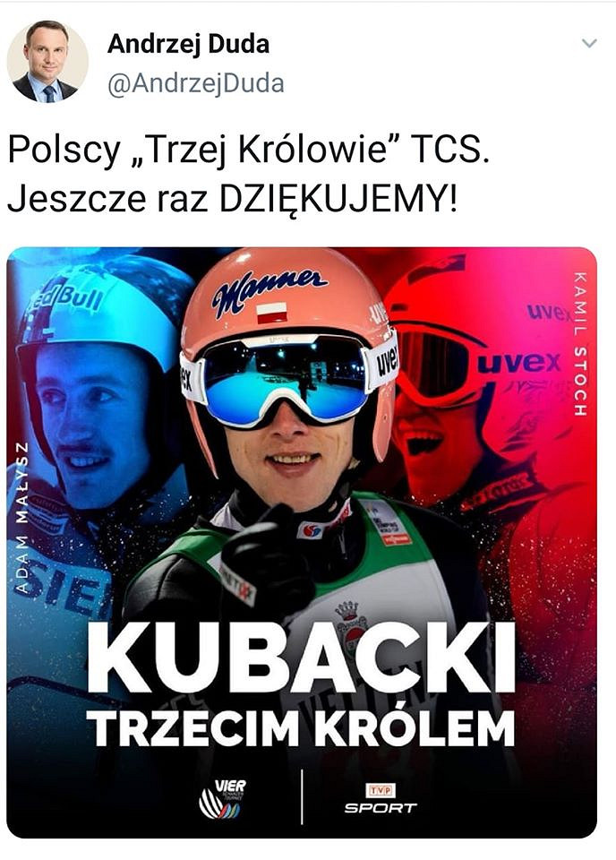 Gratulacje dla Dawida Kubackiego - zdjęcie w treści artykułu nr 1