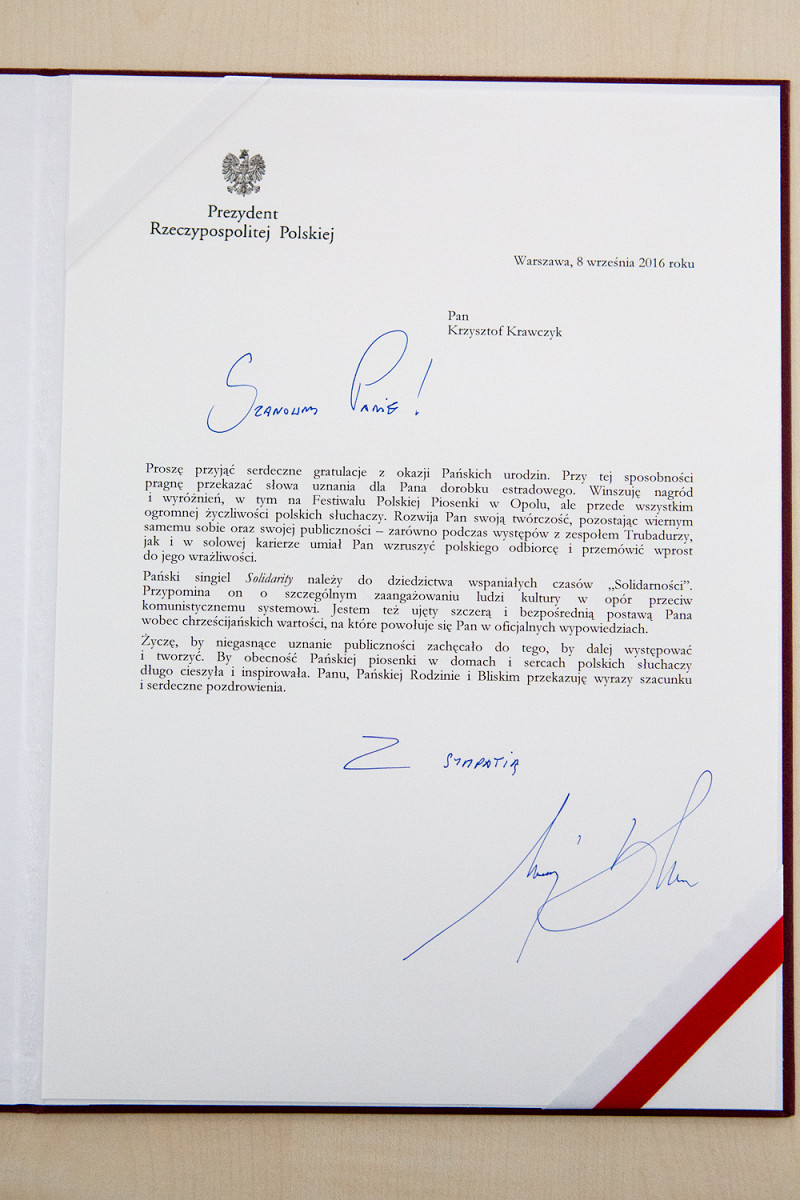 „Rozwija Pan swoją twórczość, pozostając wiernym samemu sobie oraz swojej publiczności” - zdjęcie w treści artykułu