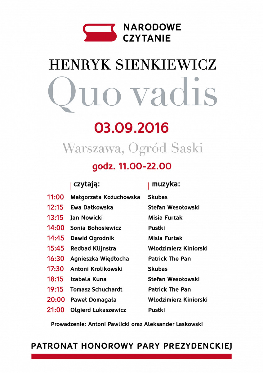 Narodowe Czytanie „Quo vadis” - zdjęcie w treści artykułu