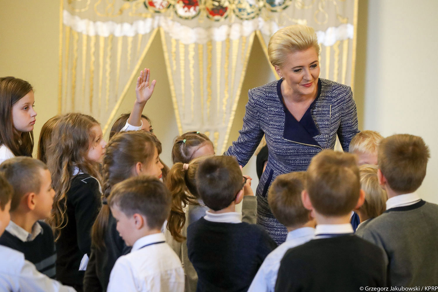 Warszawscy trzecioklasiści w Pałacu Prezydenckim - zdjęcie w treści artykułu