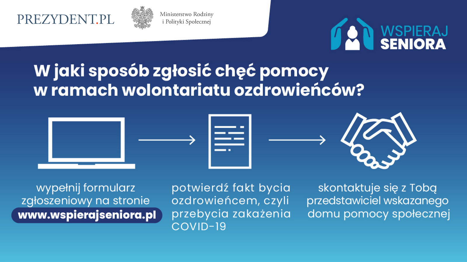 #WspierajSeniora – „Wolontariat ozdrowieńców” - zdjęcie w treści artykułu