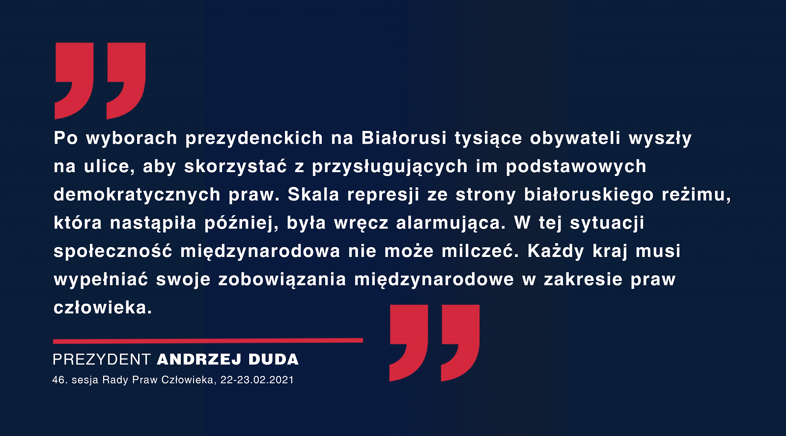 Wystąpienie podczas 46. sesji Rady Praw Człowieka ONZ [PL/EN] - zdjęcie w treści artykułu