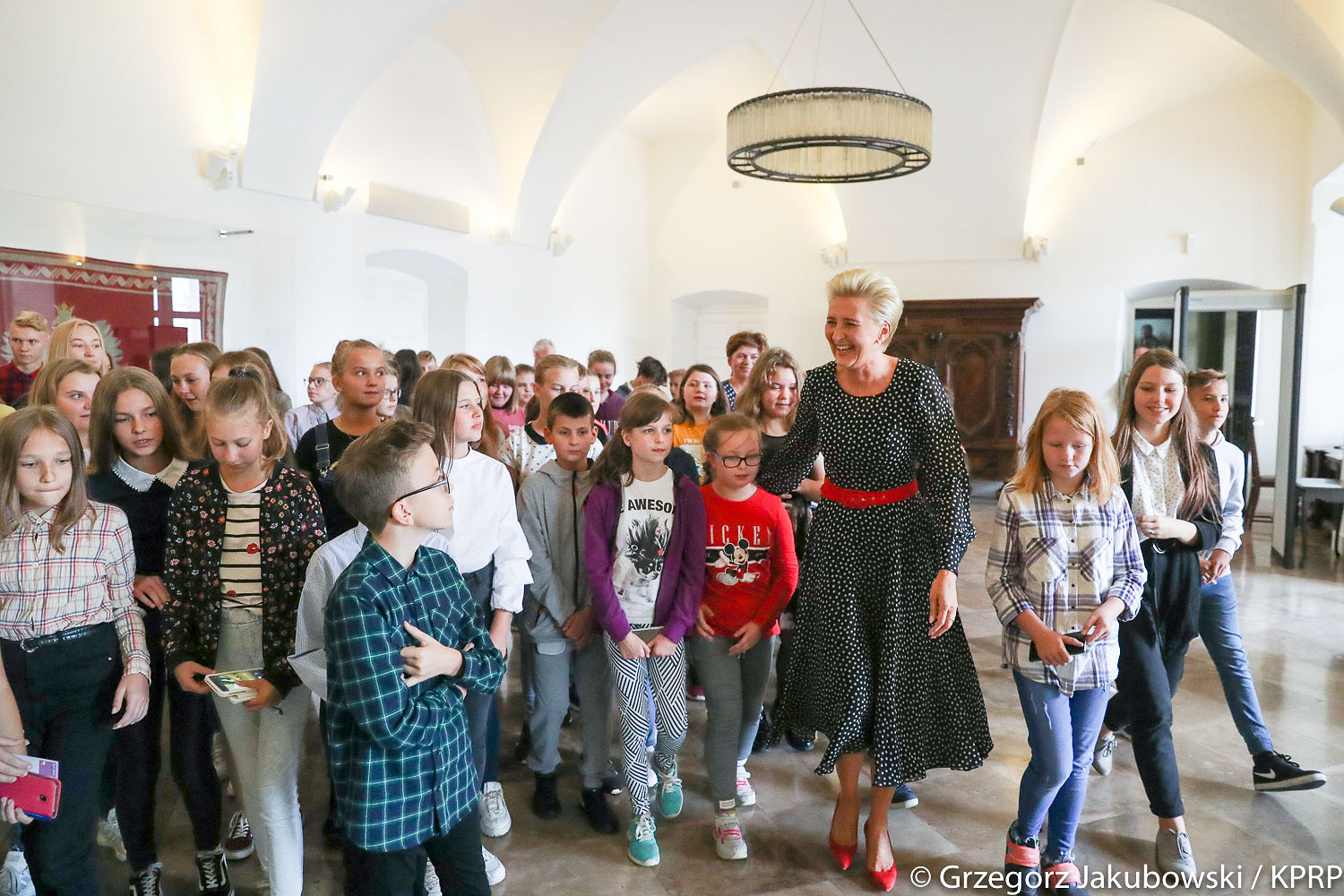 Patriotyczne spotkanie Pierwszej Damy z uczniami - zdjęcie w treści artykułu