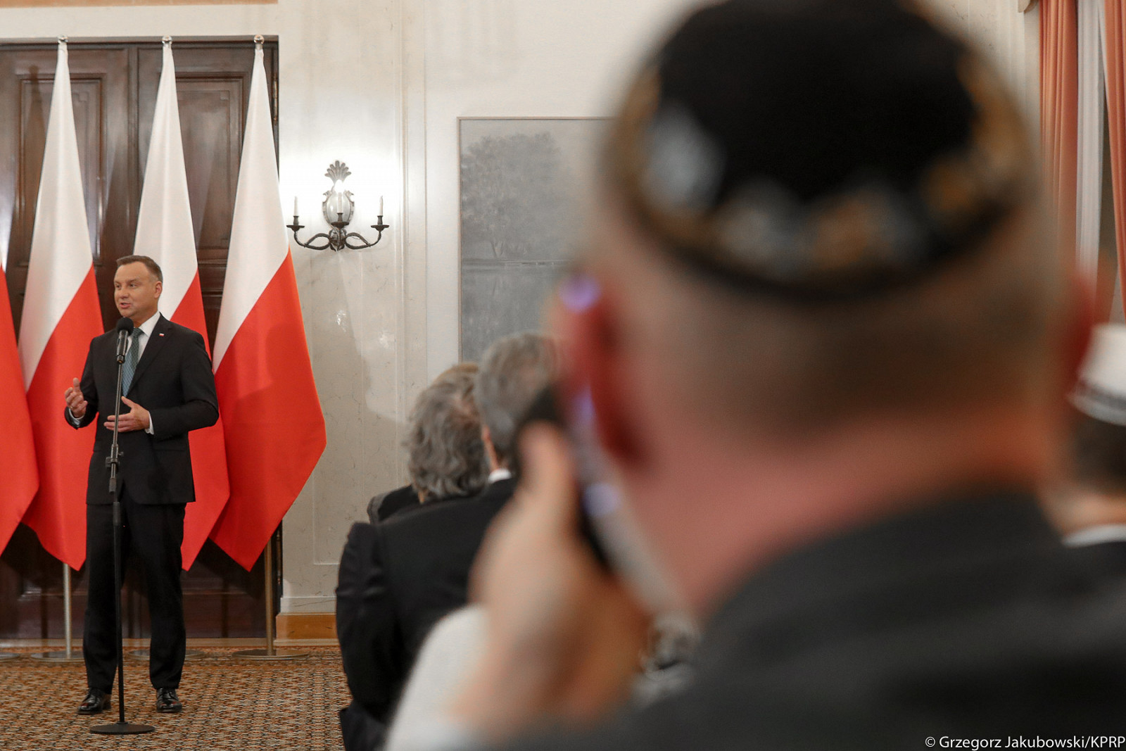 Wystąpienie Prezydenta podczas spotkania z przedstawicielami społeczności żydowskiej w Polsce [PL/ENG/‏עִבְרִית‎] - zdjęcie w treści artykułu nr 1