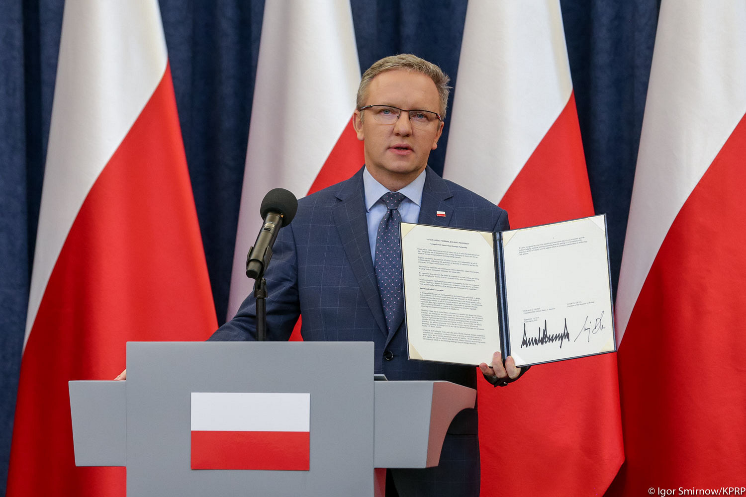 Konferencja prasowa ministrów Szczerskiego i Spychalskiego po wizycie Pary Prezydenckiej w Waszyngtonie - zdjęcie w treści artykułu nr 2