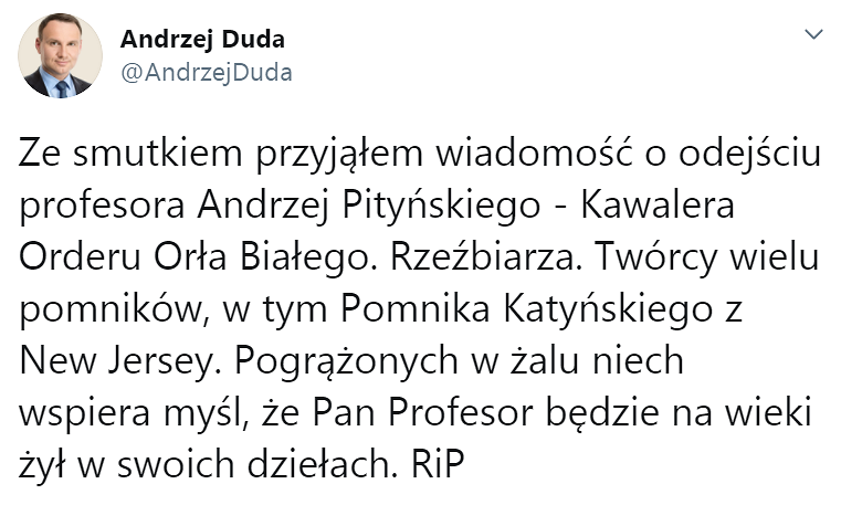Pożegnanie prof. Andrzeja Pityńskiego - zdjęcie w treści artykułu