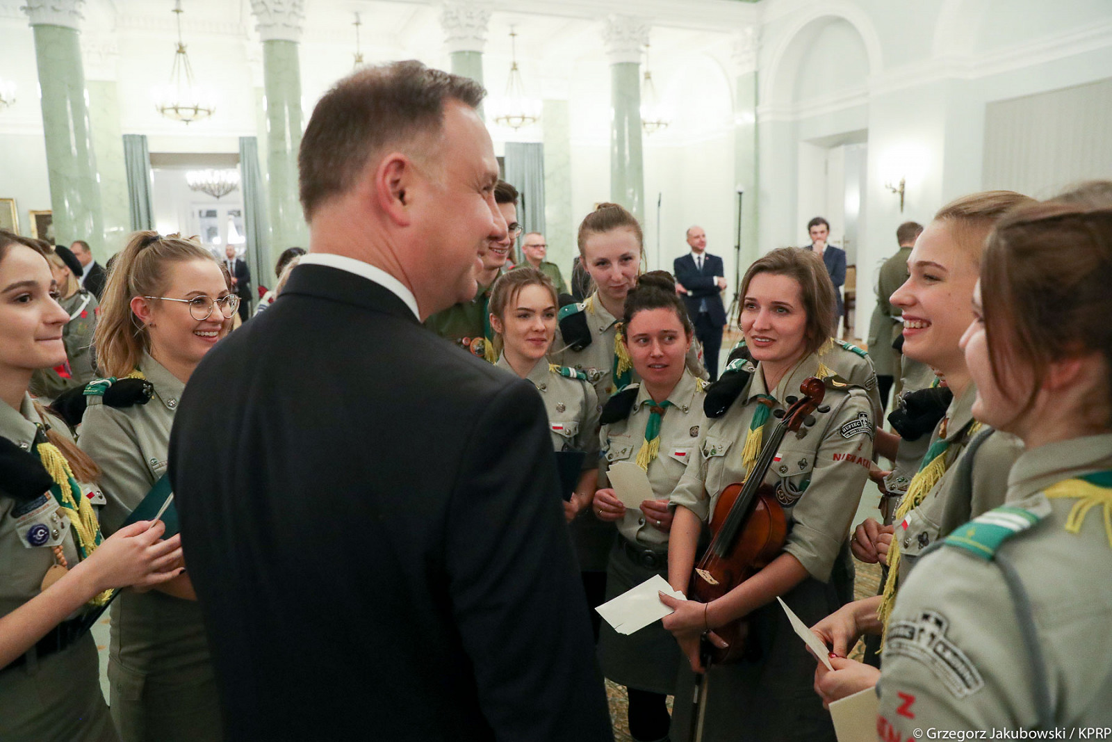 Betlejemskie Światło Pokoju w Pałacu Prezydenckim - zdjęcie w treści artykułu nr 3