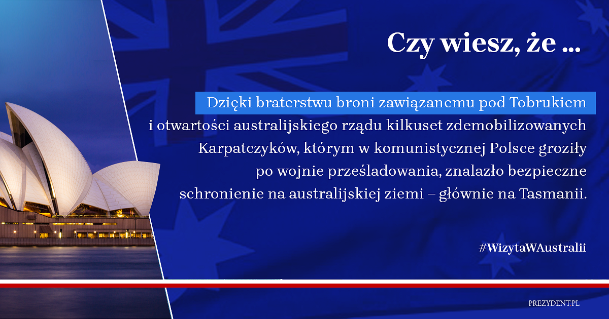 Pierwsza oficjalna wizyta Prezydenta RP w Australii. Zobacz podsumowanie - zdjęcie w treści artykułu nr 20