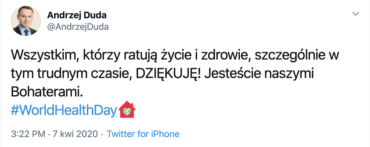 Podziękowanie dla pracowników służby zdrowia - zdjęcie w treści artykułu