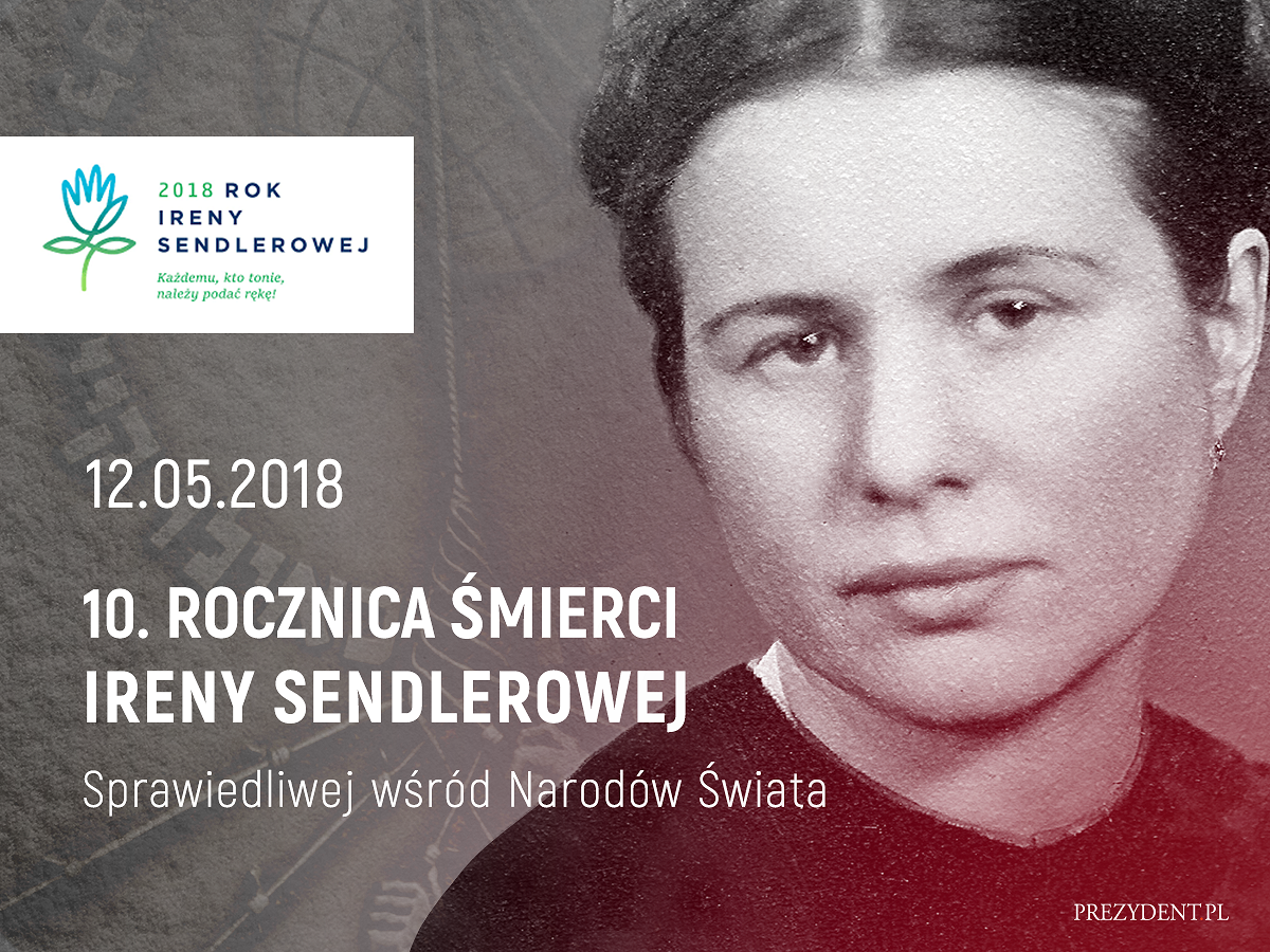 Kwiaty od Prezydenta RP złożone na grobie Ireny Sendlerowej - zdjęcie w treści artykułu