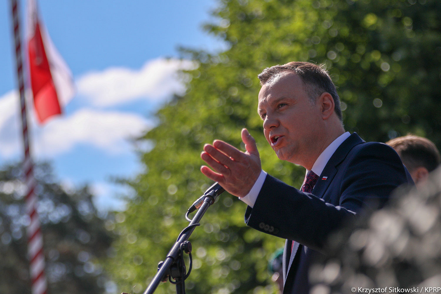 Wystąpienie Prezydenta RP w Bazie Wojskowej w Ādaži - zdjęcie w treści artykułu