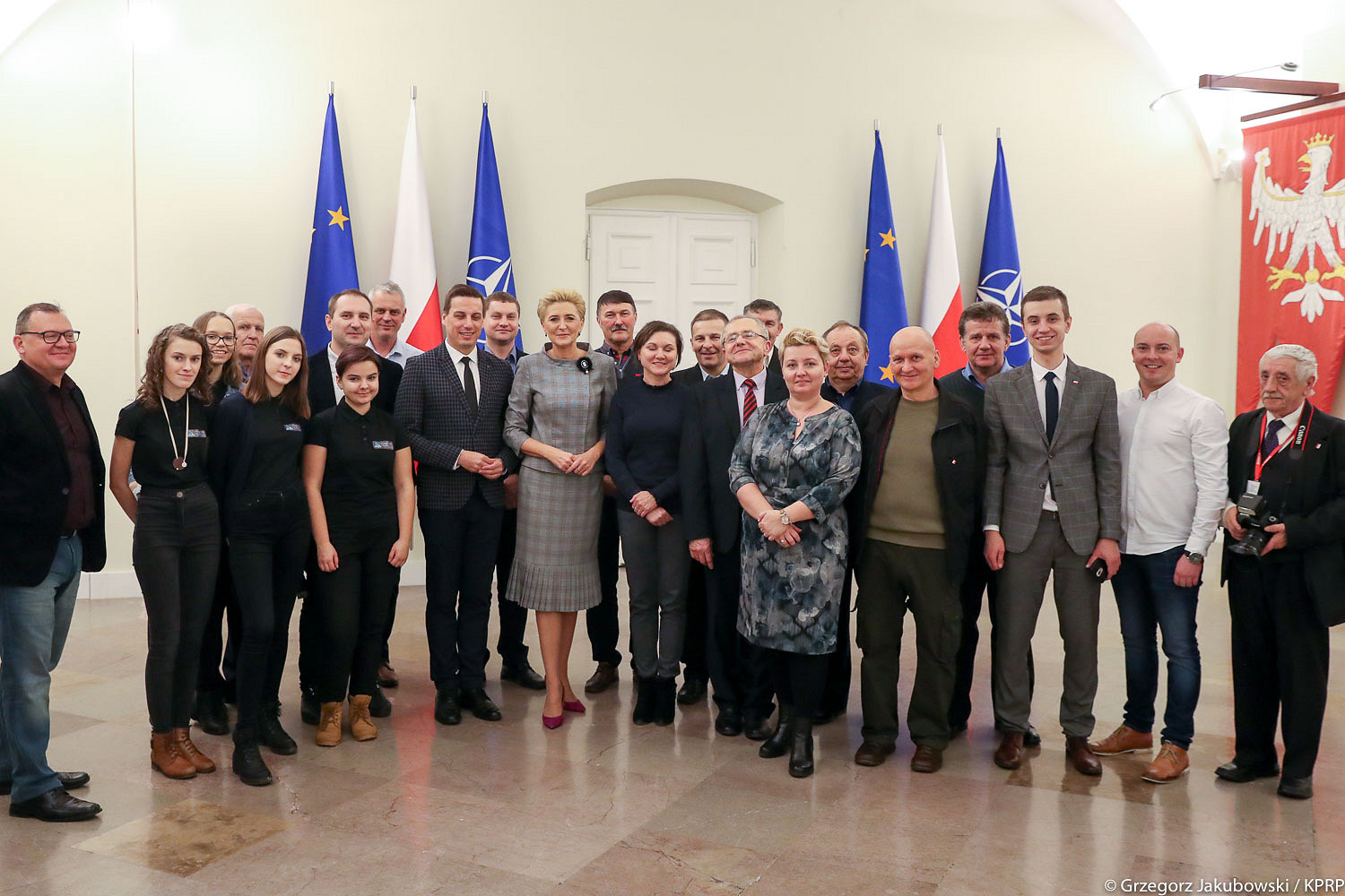 Spotkanie Pierwszej Damy z wycieczką z gminy Nowa Sarzyna - zdjęcie w treści artykułu