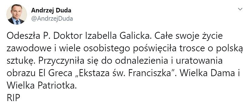 Zmarła historyk sztuki Izabella Galicka - zdjęcie w treści artykułu