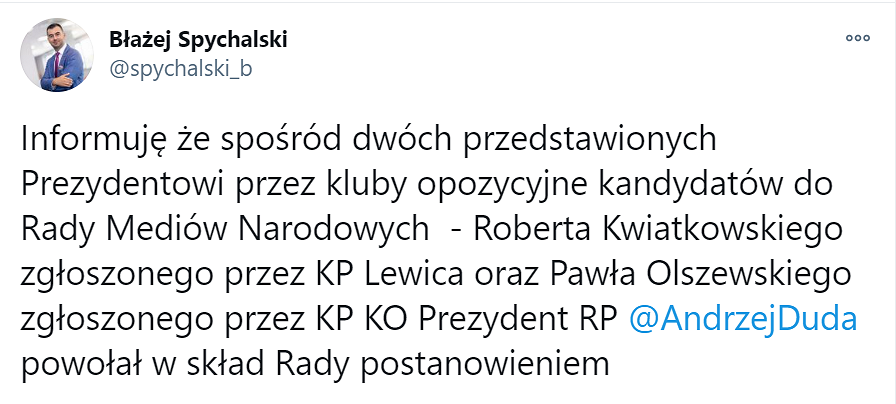 Robert Kwiatkowski powołany w skład Rady Mediów Narodowych - zdjęcie w treści artykułu