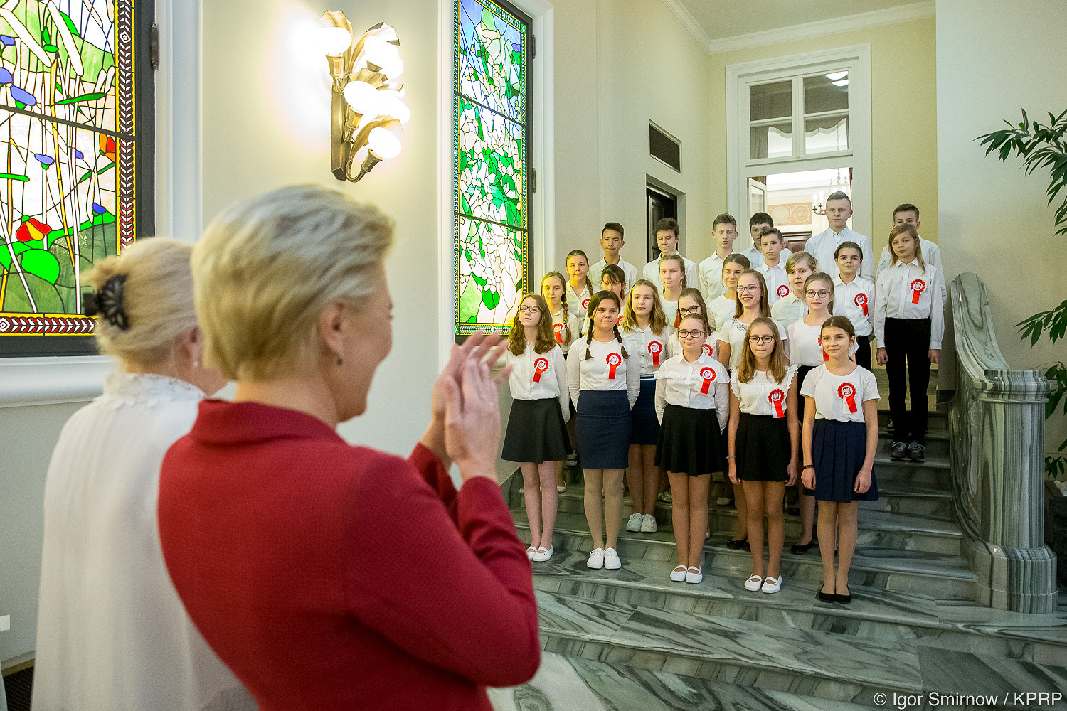 Młodzi patrioci z wizytą w Pałacu Prezydenckim - zdjęcie w treści artykułu nr 1