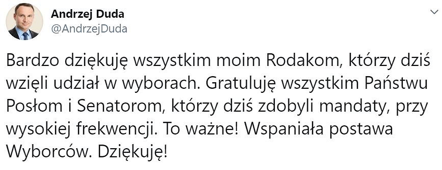 Para Prezydencka zagłosowała w wyborach parlamentarnych - zdjęcie w treści artykułu
