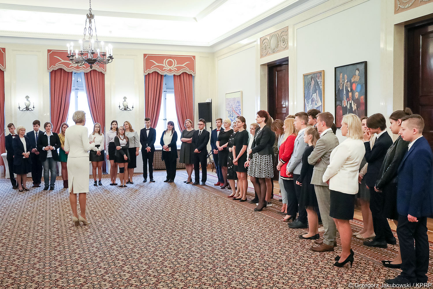 Uczestnicy konkursu „Jeder gegen Jeden” u Pierwszej Damy - zdjęcie w treści artykułu