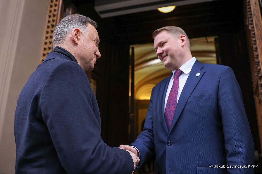 35__Andrzej_Duda_Edvards_Smiltens_Przewodniczacy_Sejmu_Lotewskiego_Ryga_Lotwa_20230201_JSZ_0136.jpg