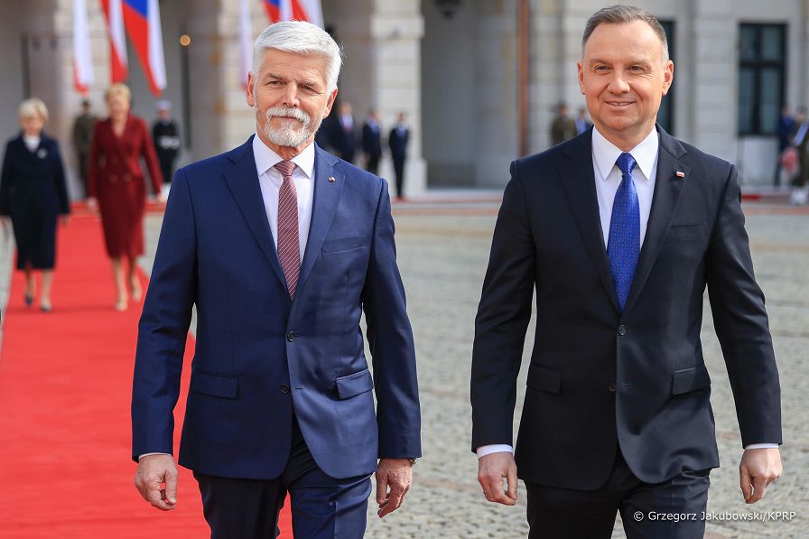 14__Andrzej_Agata_Duda_Petr_Pavel_Prezydent_Czech_powitanie_20230316_GJA_6558.jpg