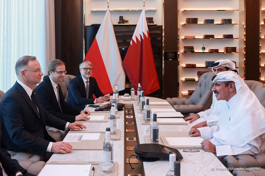 17_Andrzej_Duda_Jassim_bin_Saif_Al_Sulaiti_minster_Transportu_Katar_20240514_PK1_6701.jpg