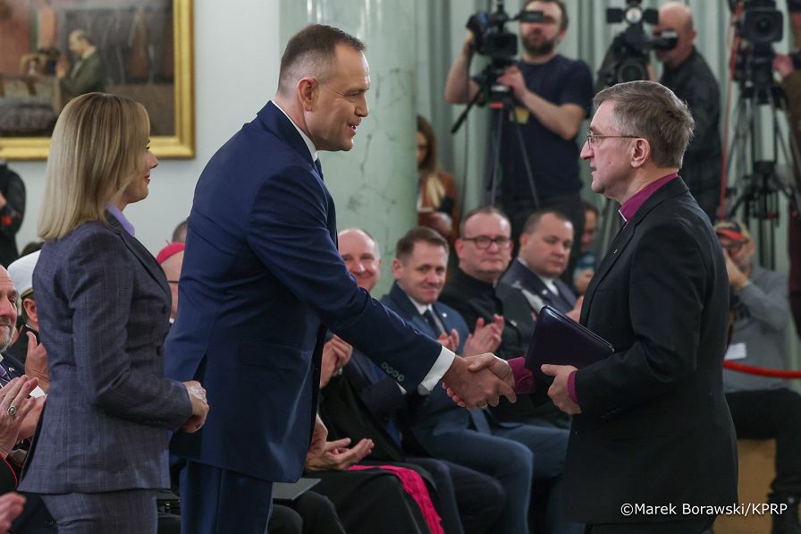 011_Prezydent Karol Nawrocki_Pierwsza Dama Marta Nawrocka_Spotkanie noworoczne z przedstawicielami kościołów i związków wyznaniowych_14-01-2026_MB2_5809.jpg
