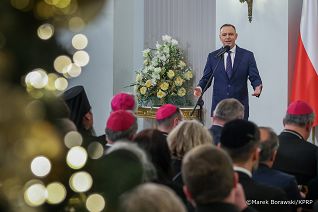 008_Prezydent Karol Nawrocki_Pierwsza Dama Marta Nawrocka_Spotkanie noworoczne z przedstawicielami kościołów i związków wyznaniowych_14-01-2026_MB2_5697.jpg