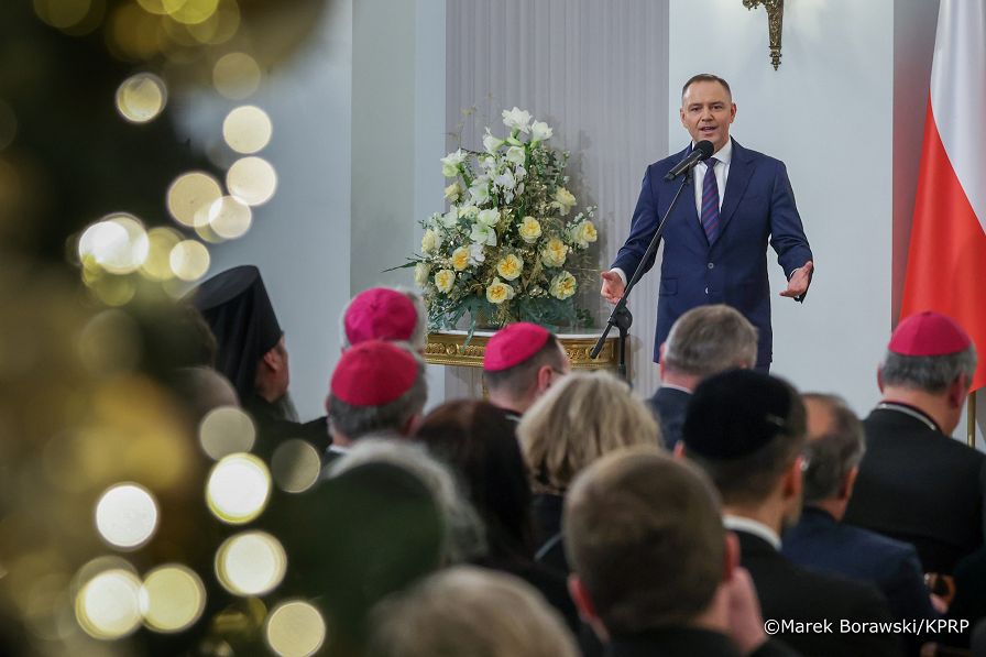 008_Prezydent Karol Nawrocki_Pierwsza Dama Marta Nawrocka_Spotkanie noworoczne z przedstawicielami kościołów i związków wyznaniowych_14-01-2026_MB2_5697.jpg