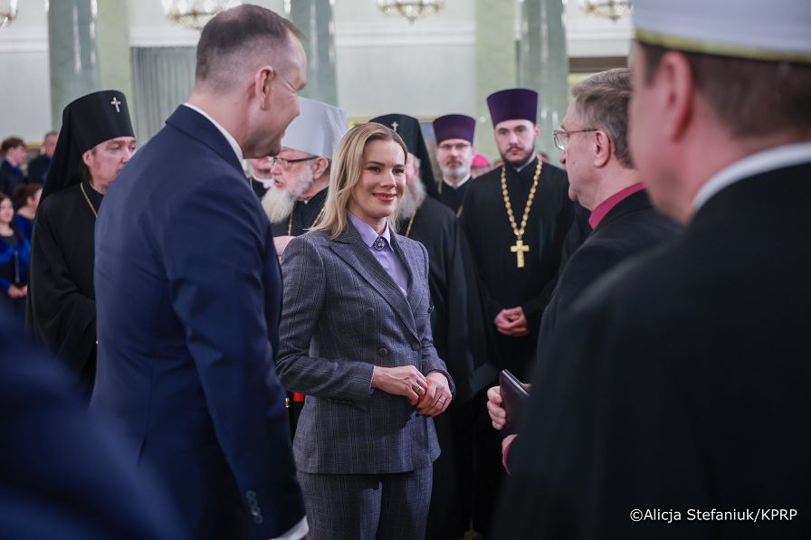 015_Prezydent Karol Nawrocki_Pierwsza Dama Marta Nawrocka_Spotkanie noworoczne z przedstawicielami kościołów i związków wyznaniowych_14-01-2026_7C6A5604.jpg