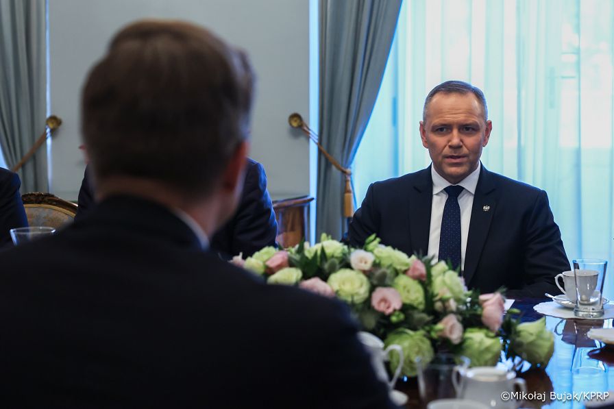 009_Prezydent Karol Nawrocki_Spotkanie Prezydenta RP z Premierem Republiki Litewskiej Panem Mindaugasem Sinkeciciusem_13-10-2026_MWB13036.jpg.JPG