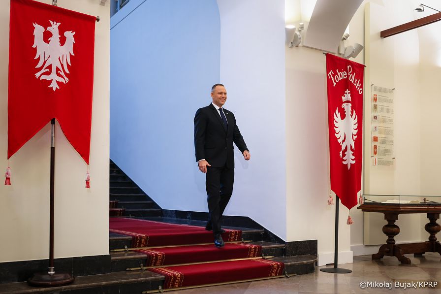 002_Prezydent Karol Nawrocki_Spotkanie Prezydenta RP z Premierem Republiki Litewskiej Panem Mindaugasem Sinkeciciusem_13-10-2026_MWB12834.jpg.JPG
