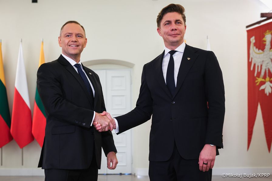 005_Prezydent Karol Nawrocki_Spotkanie Prezydenta RP z Premierem Republiki Litewskiej Panem Mindaugasem Sinkeciciusem_13-10-2026_MWB12892.jpg.JPG