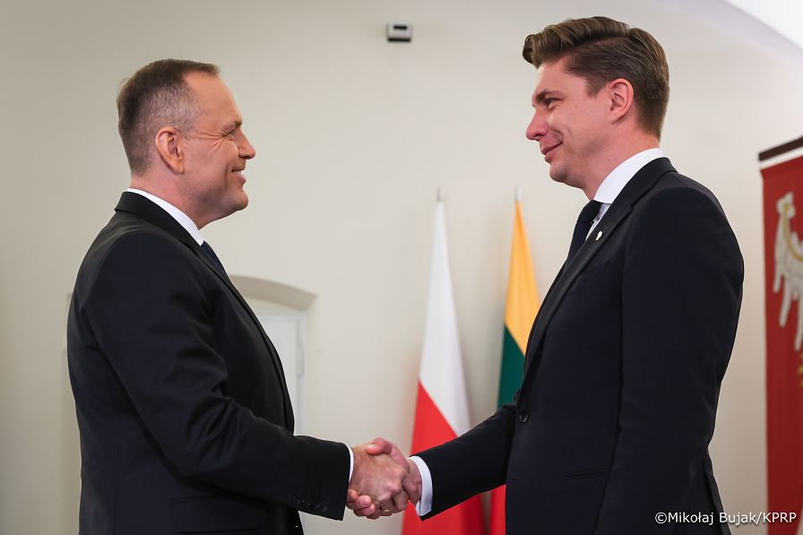 003_Prezydent Karol Nawrocki_Spotkanie Prezydenta RP z Premierem Republiki Litewskiej Panem Mindaugasem Sinkeciciusem_13-10-2026_MWB12876.jpg.JPG