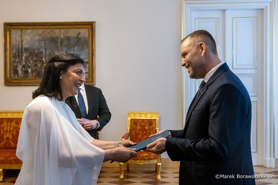 031__Prezydent Karol Nawrocki Ceremonia złożenia listów uwierzytelniających_JE Pani Iris Joseline Pujol Rodriguez, Ambasador Republiki Dominikańskiej w RP_27-03-2026_MB1_6877.jpg.JPG