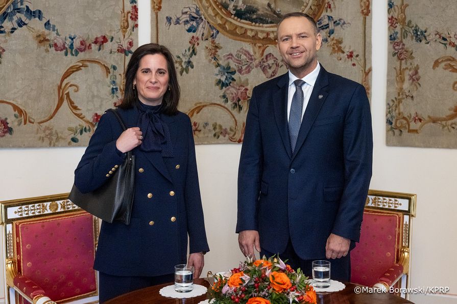 021_Prezydent Karol Nawrocki Ceremonia złożenia listów uwierzytelniających_JE Pani Victoria Ortega Gutierrez, Ambasador Królestwa Hiszpanii w RP_27-03-2026_MB1_6439.jpg.JPG
