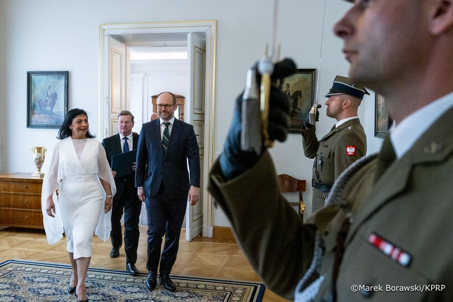 029__Prezydent Karol Nawrocki Ceremonia złożenia listów uwierzytelniających_JE Pani Iris Joseline Pujol Rodriguez, Ambasador Republiki Dominikańskiej w RP_27-03-2026_MB1_6830.jpg.JPG