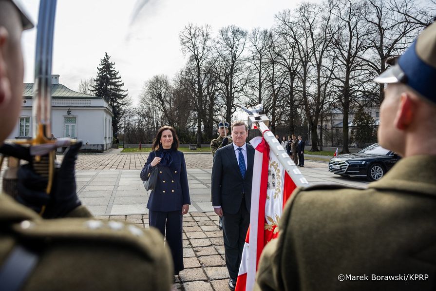 015_Prezydent Karol Nawrocki Ceremonia złożenia listów uwierzytelniających_JE Pani Victoria Ortega Gutierrez, Ambasador Królestwa Hiszpanii w RP_27-03-2026_MB1_6292.jpg.JPG