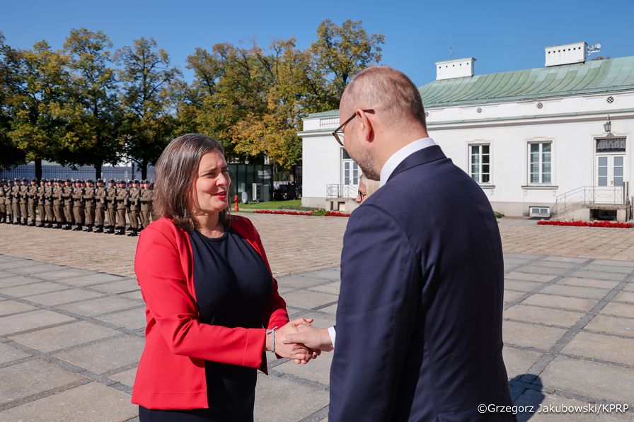 016_Prezydent Karol Nawrocki_Listy uwierzytelniające_JE Pani Emmanuelle Lamoureux, Ambasador Kanady w RP_28-09-2026_GJB_3591.jpg.JPG